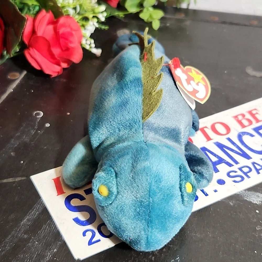 Vintage 1997 TY Beanie Babies Iggy the Iguana with Tag Collectible Toy